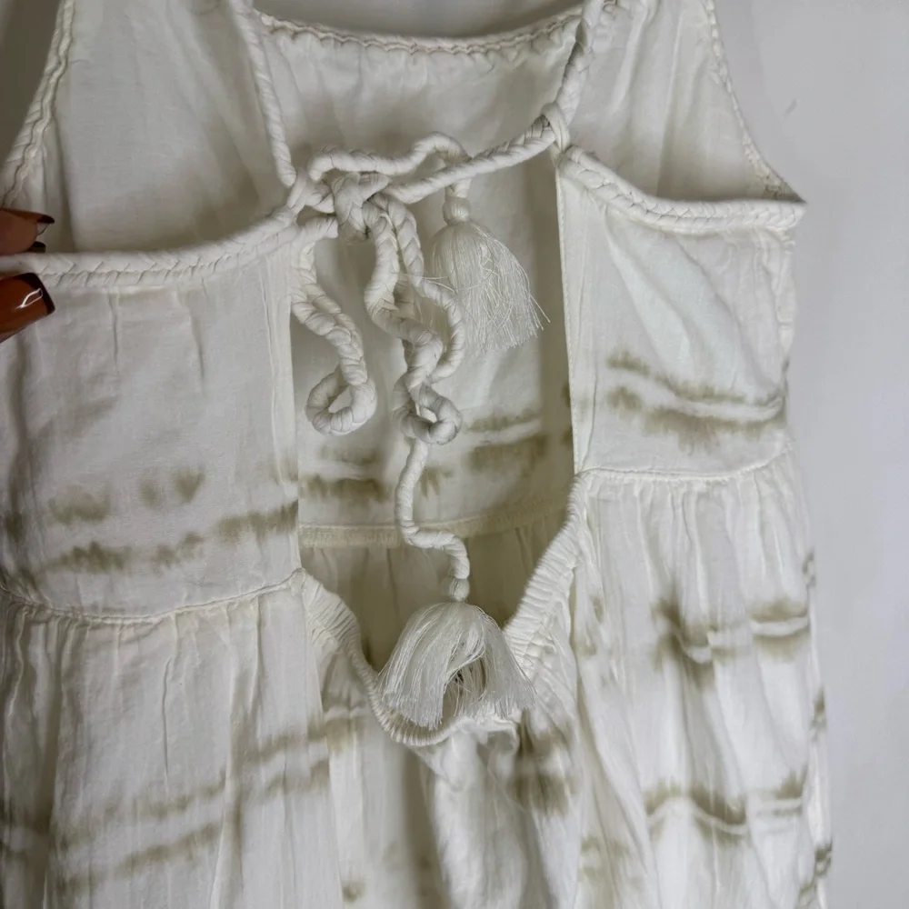 Aerie Tie Dye White Maxi Dress